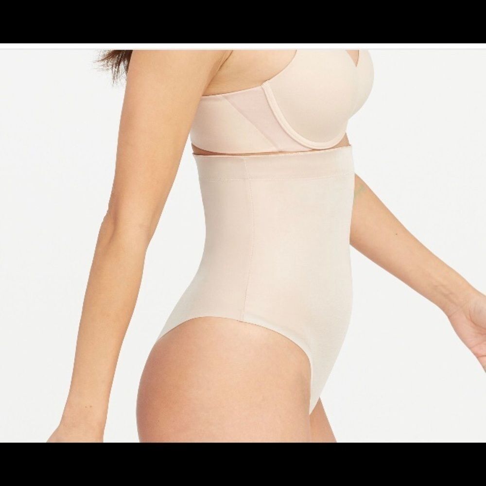 Spanx Shape-Wear High-Waisted Thong Panty Neutral 1X - Picture 3 of 9